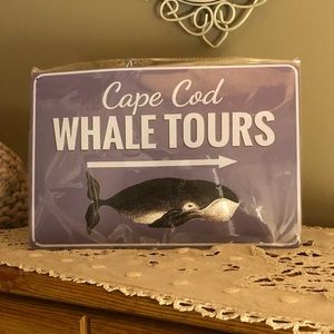 Cape Cod vintage whale watch sign